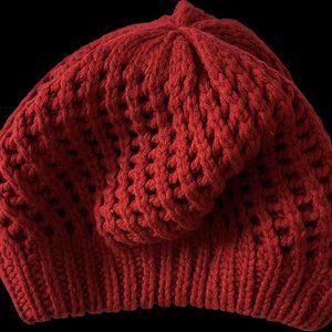 Red Crochet Winter Hat